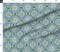Green Blue Ocean Italian Italy Tile Sicily Sicilian Rosette Mandalas Modern Mosaic Geometric Coastal Large Scale Custom Printed Fabric by Spoonflower Various Fabrics by the Yard or Fat Quarter